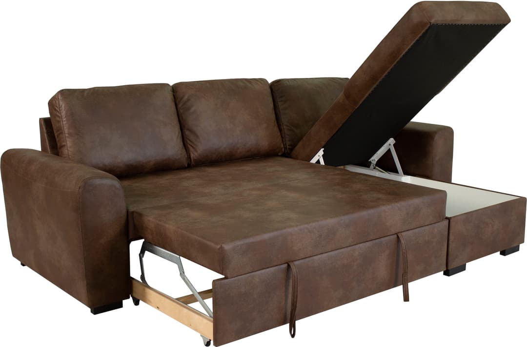 Trends by HG Ecksofa Poll L-Form | Braun