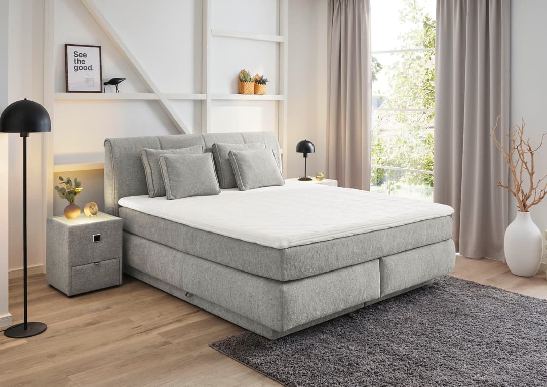 Jockenhöfer Gruppe Boxspringbett Carla | Grau