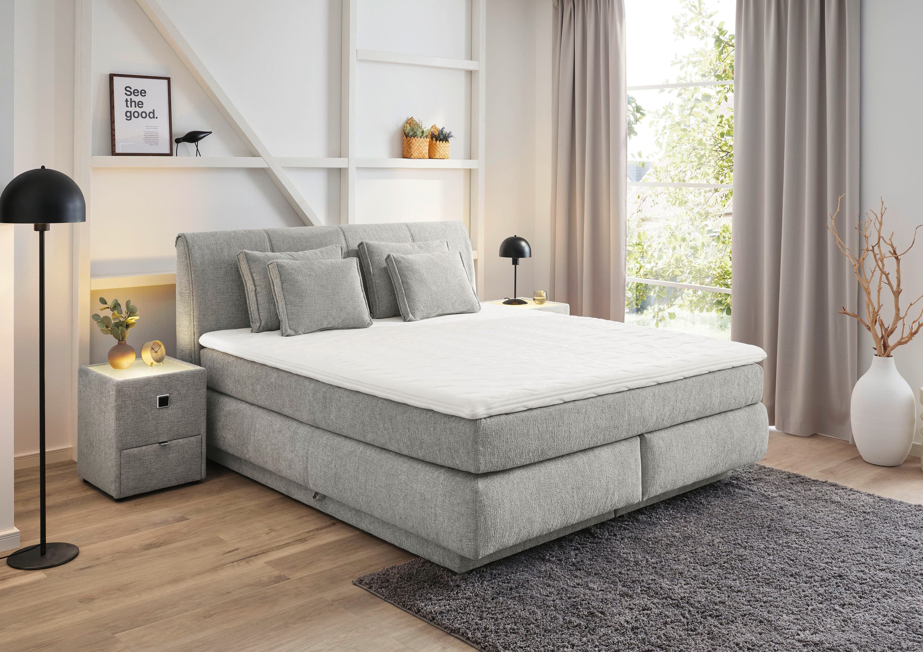 Jockenhöfer Gruppe Boxspringbett Carla | Grau