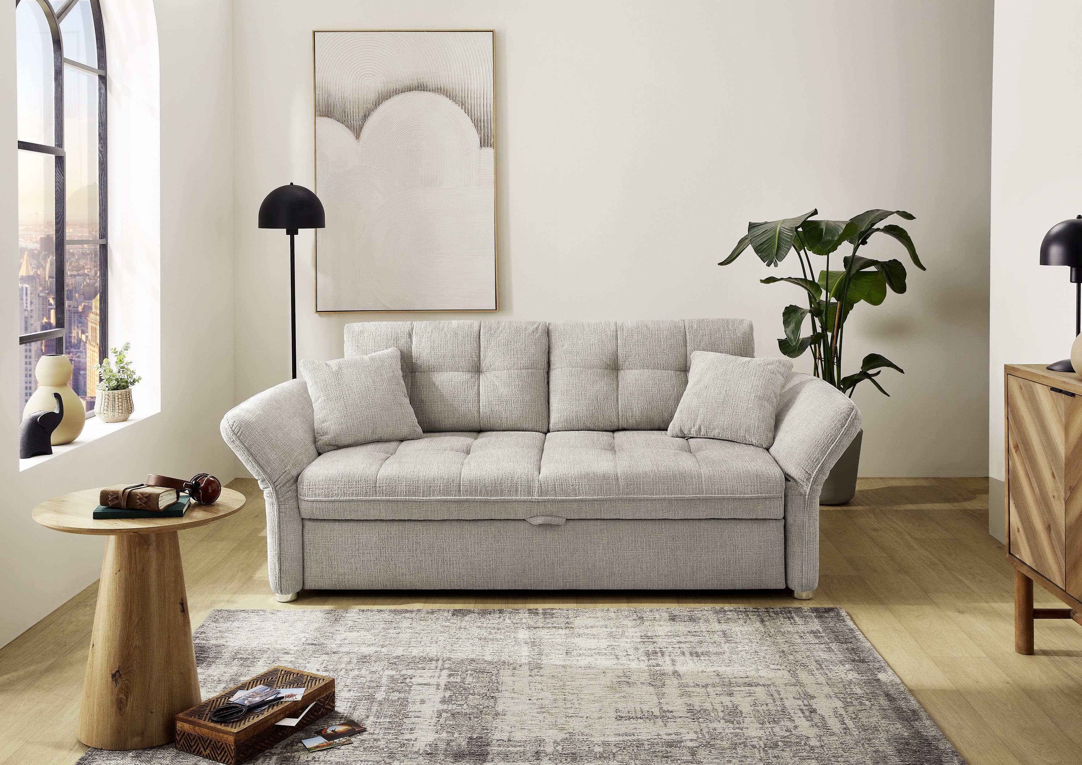 Jockenhöfer Gruppe Schlafsofa Leon | Grau