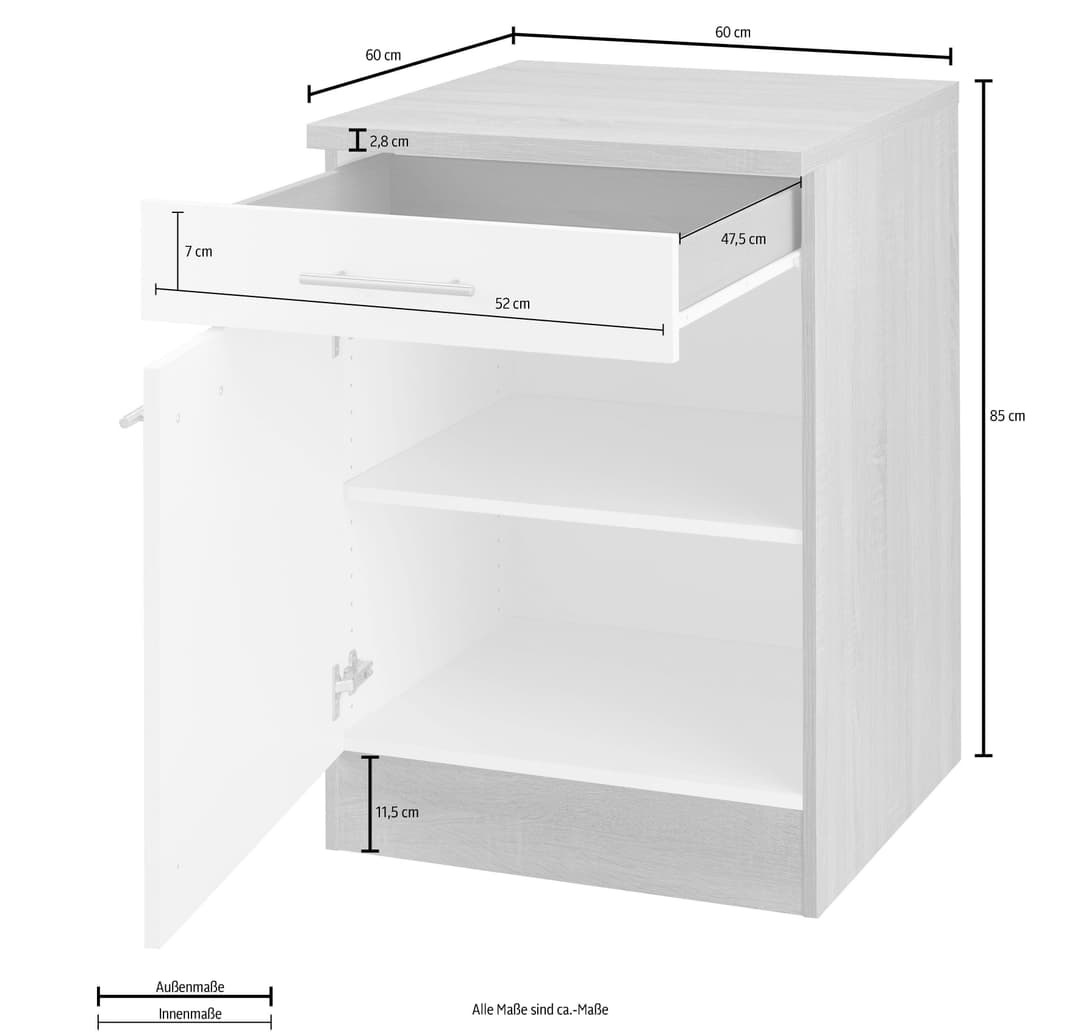 OPTIFIT Unterschrank Kalmar | Braun