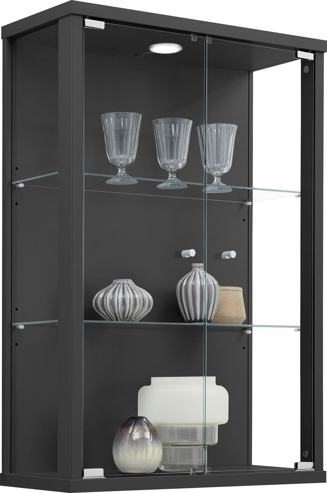 fif möbel Vitrine OPTIMA | Schwarz