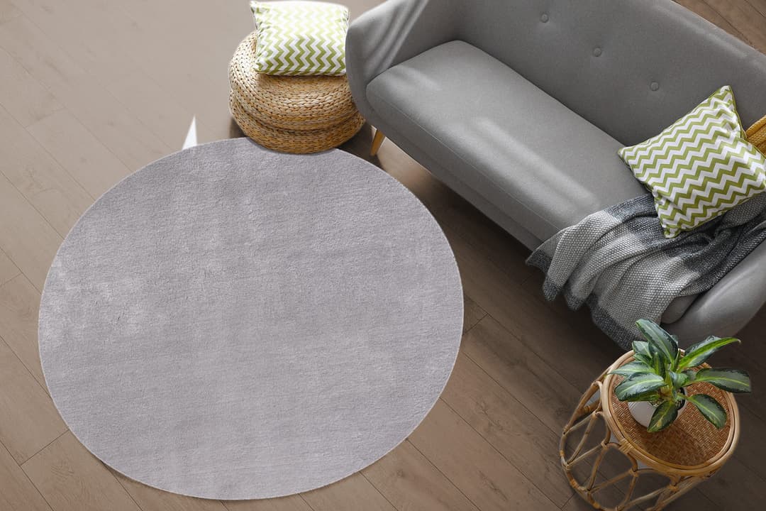 the carpet Teppich Relax rund | Grau