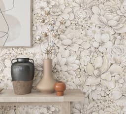 Marburg Vliestapete Flower | Beige