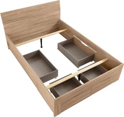 rauch Bett Einzelbett Doppelbett Stauraum FLEXX | Holztöne