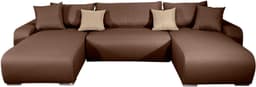 COLLECTION AB Wohnlandschaft Paola U-Form | Braun