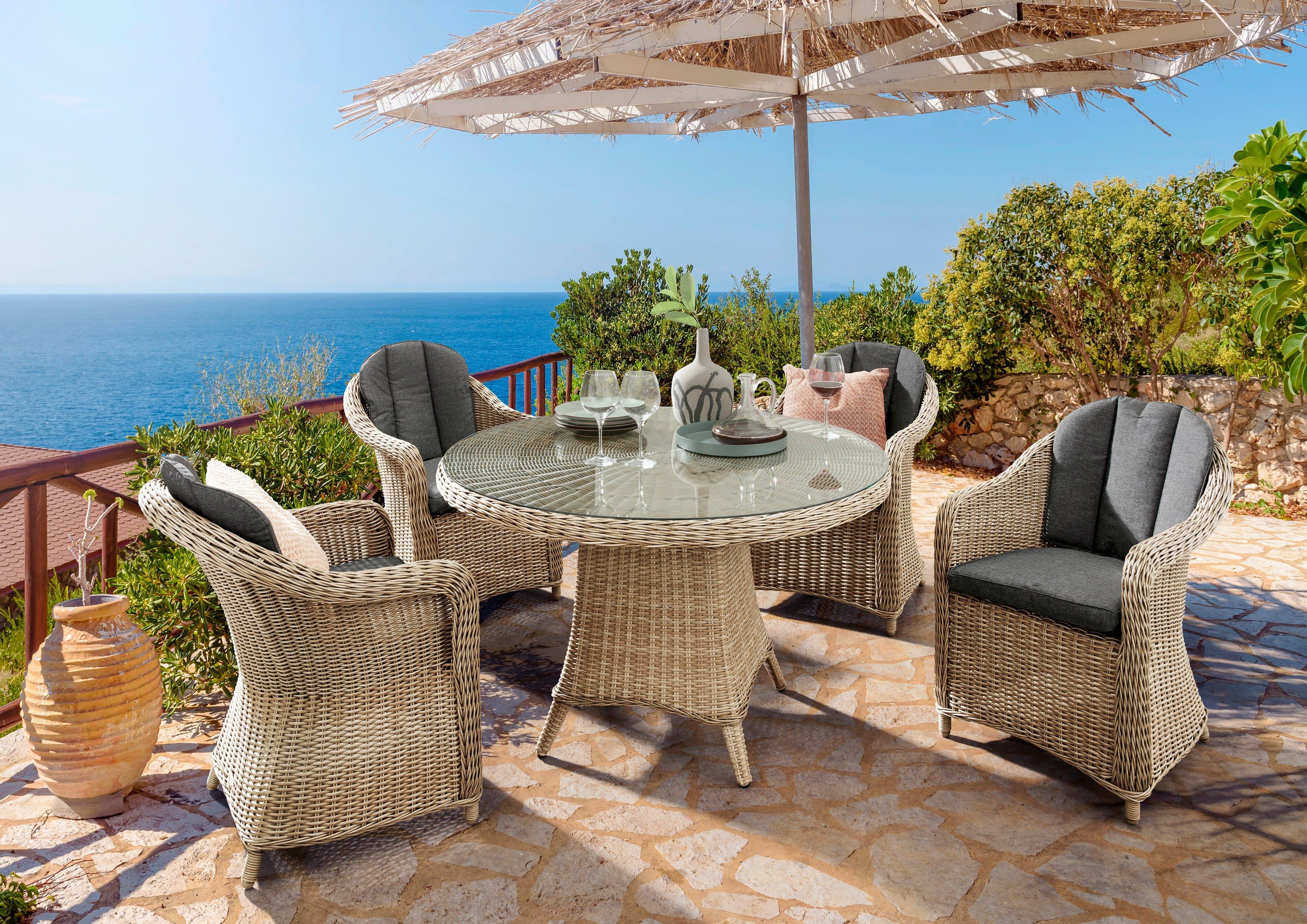 Destiny Garten-Essgruppe MALAGA LUNA | Beige