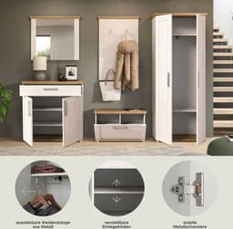 Home affaire Garderoben-Set COSENZA | Holztöne