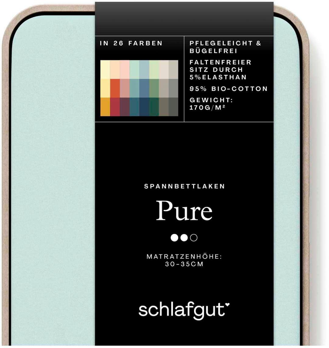 Schlafgut Spannbettlaken PURE Bio-Baumwolle | Türkis