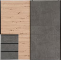 FORTE Schwebetürenschrank Winn | Holztöne