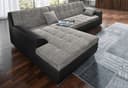 DOMO collection Ecksofa Treviso | Schwarz
