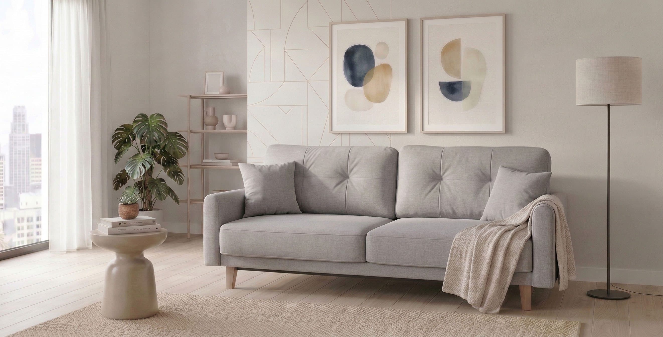 Home affaire TRIPLO 3-Sitzer Schlafsofa | Grau