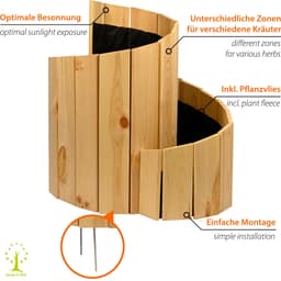 Dobar Kräuterspirale Massivholz | Holztöne