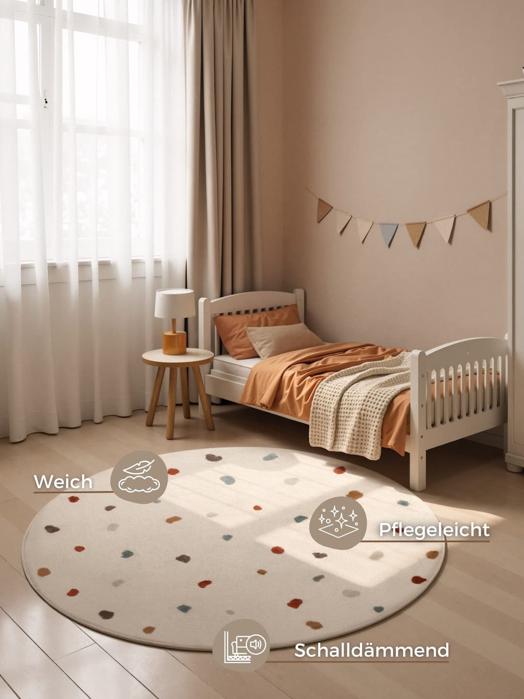 HANSE Home Kinderteppich Funny Dots | Beige