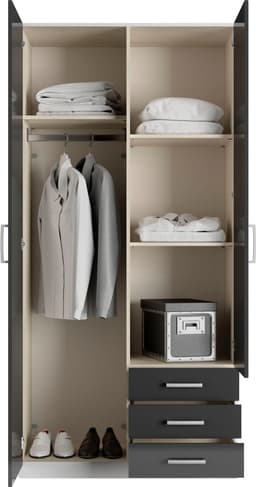 priess Kleiderschrank Amsterdam | Schwarz
