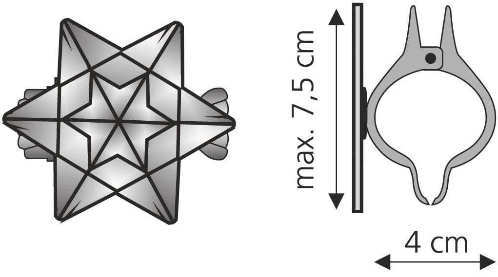Liedeco Dekoklammer Orbit | Silber