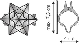 Liedeco Dekoklammer Orbit | Silber