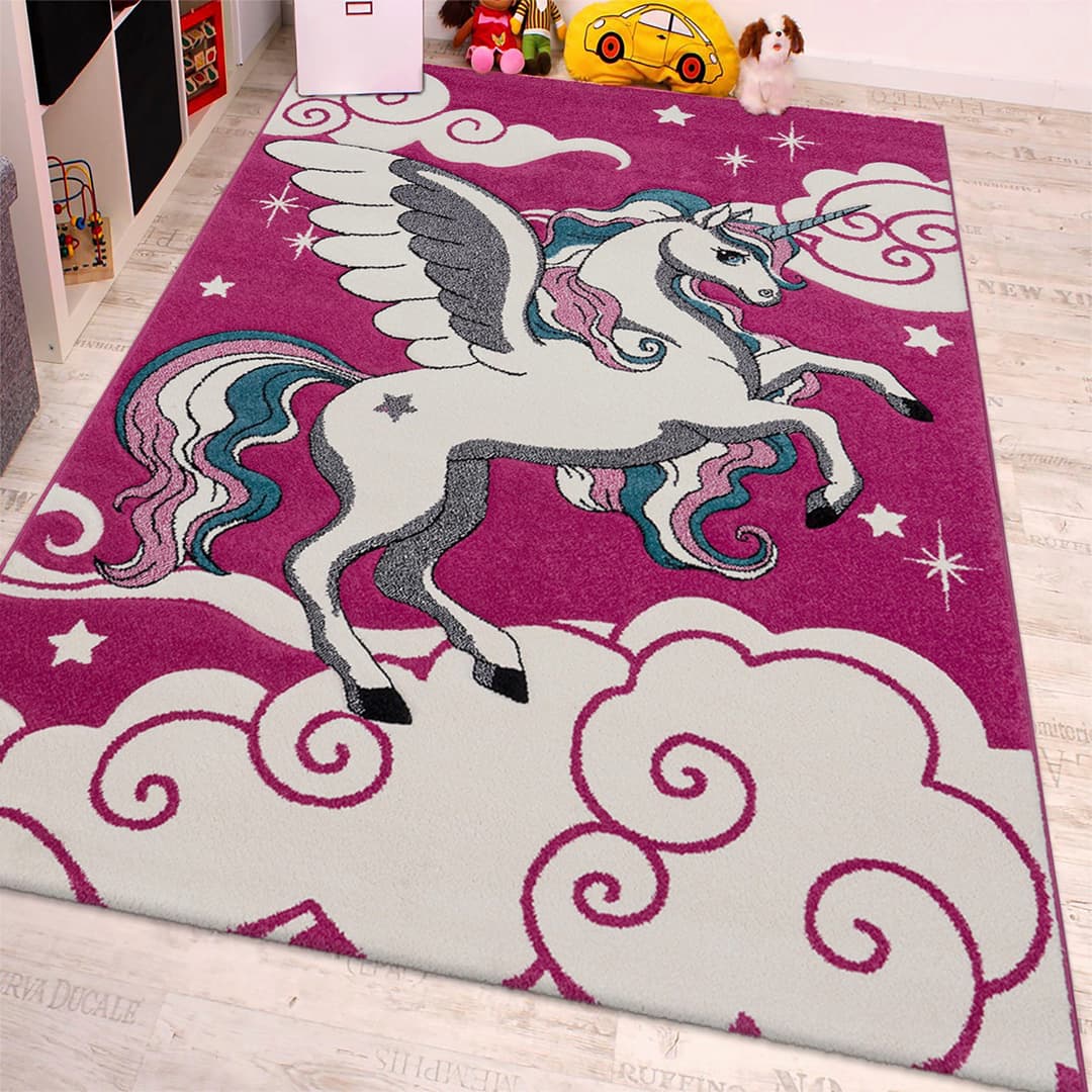 Paco Home Kinderteppich Diamond 640 | Pink