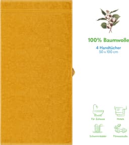 HAMMETEX Handtuch Set | Gelb