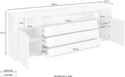 borchardt Möbel Sideboard Santa Fe | Schwarz
