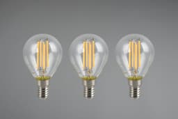TRIO Leuchten LED-Filament Leuchtmittel Set E14 | Transparent