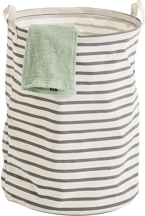 Zeller Present Wäschetasche Stripes | Grau