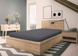 SETEX Bettlaken Feinbiber Melange Spannbetttuch | Grau