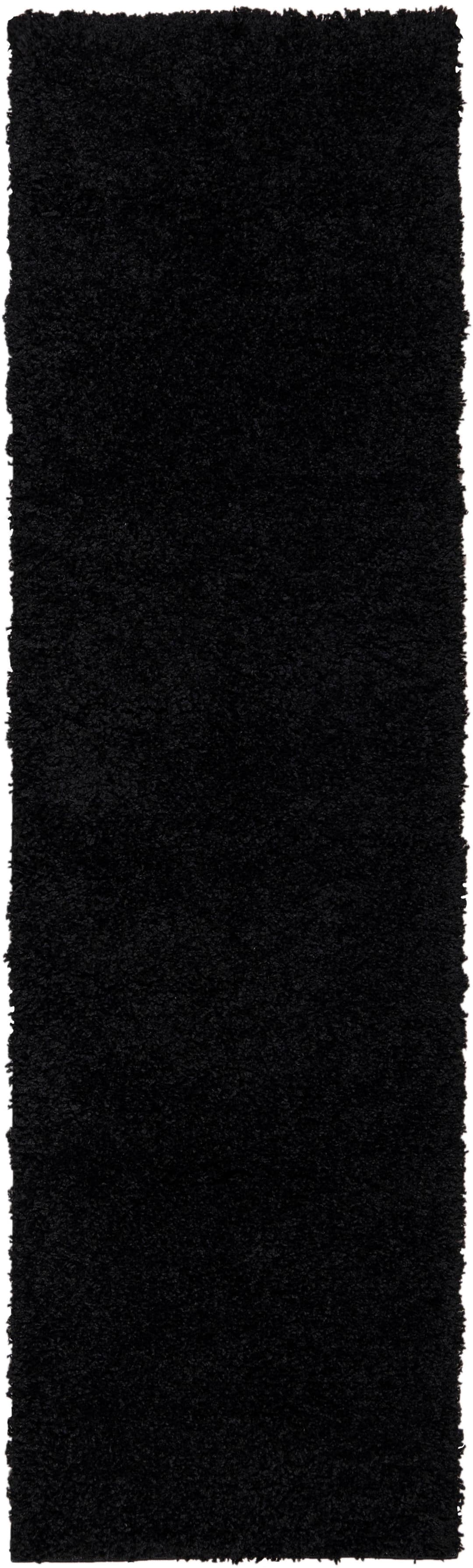Bruno Banani Läufer Shaggy Soft | Schwarz