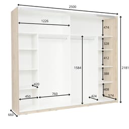 Home affaire Schwebetürenschrank Fabella | Weiß