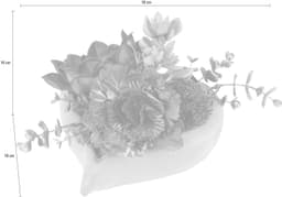 Kunstblume Succulenten/Zierkohl | Braun