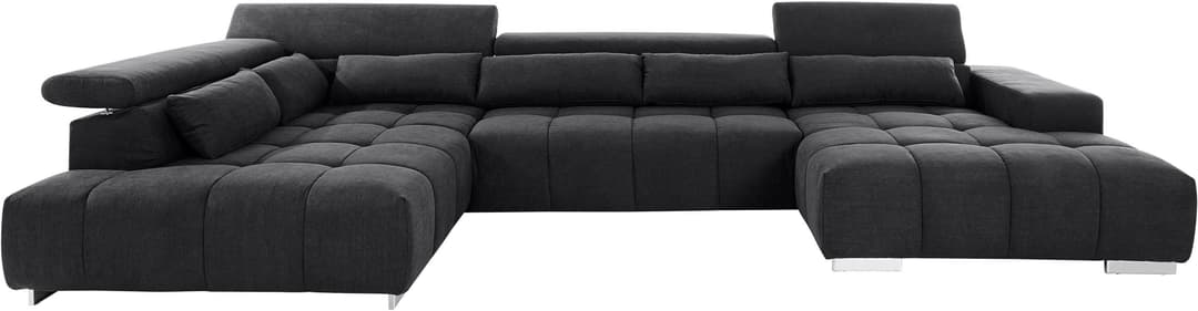 COTTA Wohnlandschaft Orion U-Form | Schwarz