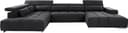 COTTA Wohnlandschaft Orion U-Form | Schwarz 2