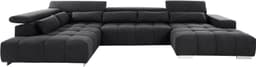 COTTA Wohnlandschaft Orion U-Form | Schwarz