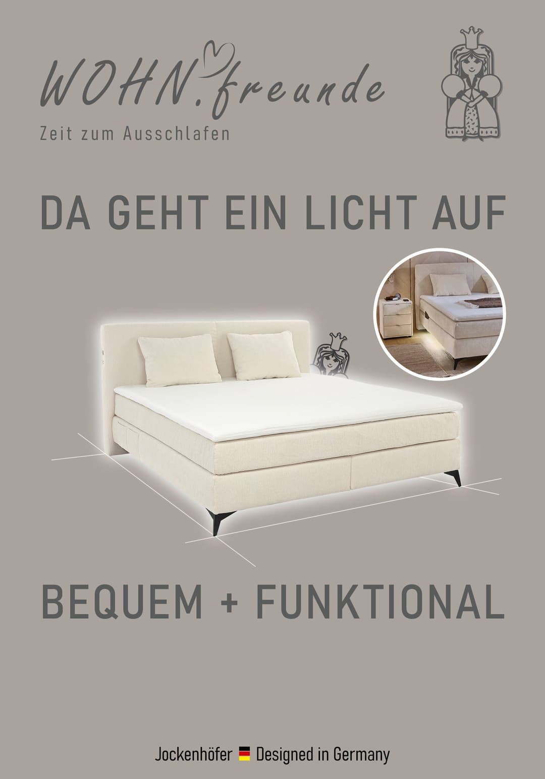 Jockenhöfer Gruppe Boxspringbett Kira | Beige