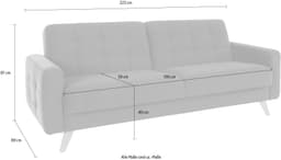 exxpo - sofa fashion 3-Sitzer Nappa | Grau
