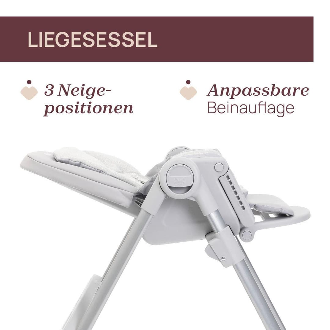 Chicco Hochstuhl Polly Armonia Steel | Grau