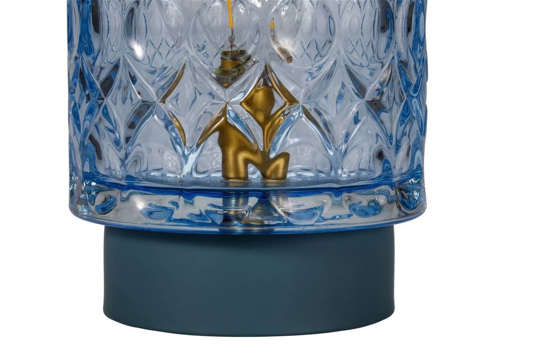 Pauleen LED Tischleuchte Chic Glamour | Blau