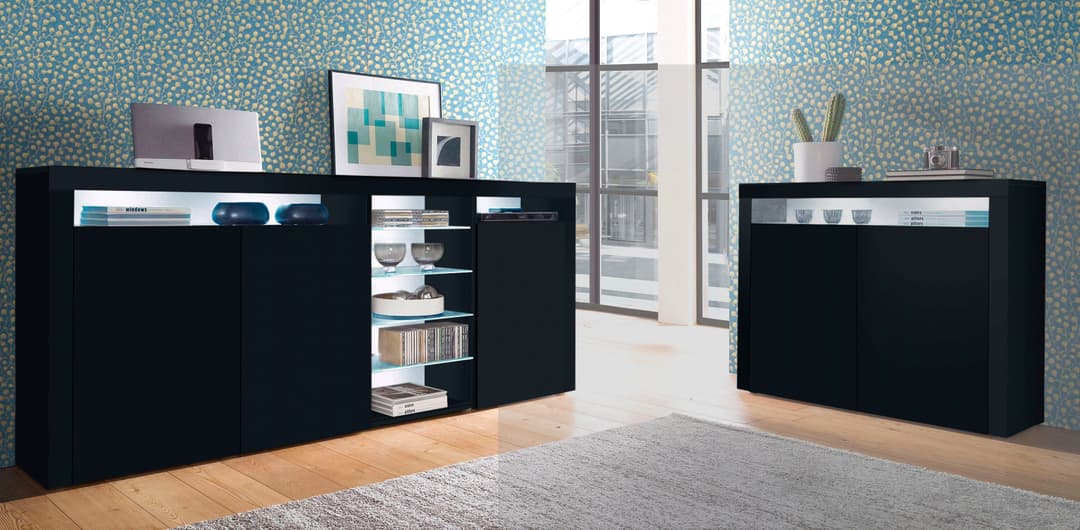 borchardt Möbel Highboard Santa Fe | Schwarz