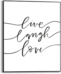 Reinders! Poster Live laugh love | Weiß