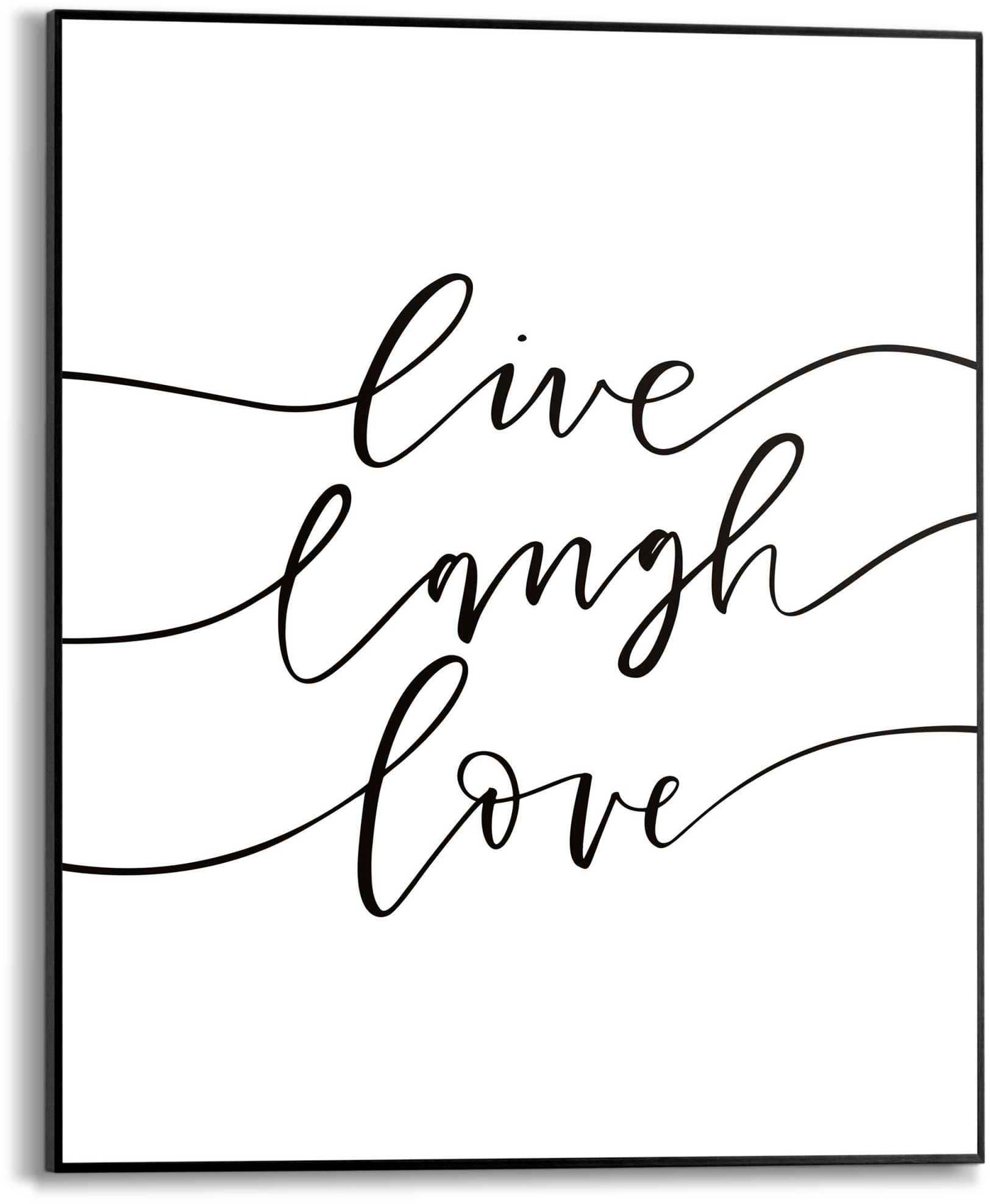 Reinders! Poster Live laugh love | Weiß