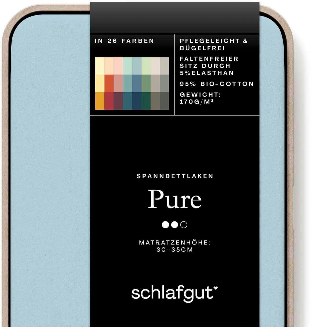 Schlafgut Spannbettlaken PURE | Blau