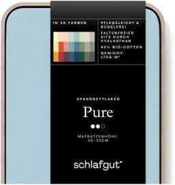 Schlafgut Spannbettlaken PURE | Blau
