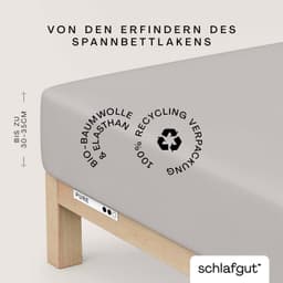Schlafgut Spannbettlaken PURE | Grau