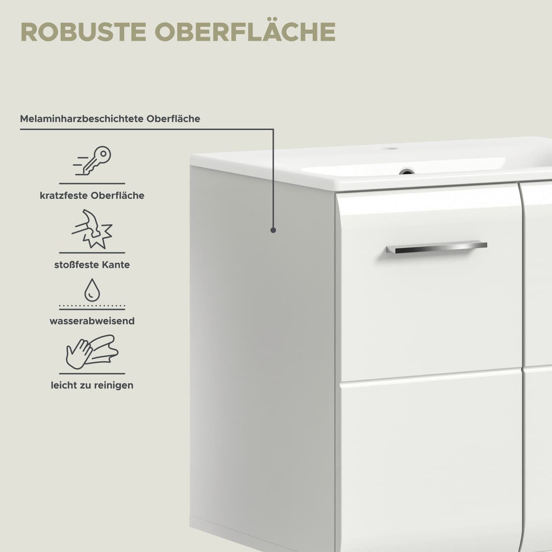 welltime Florenz Waschbeckenunterschrank | Weiß