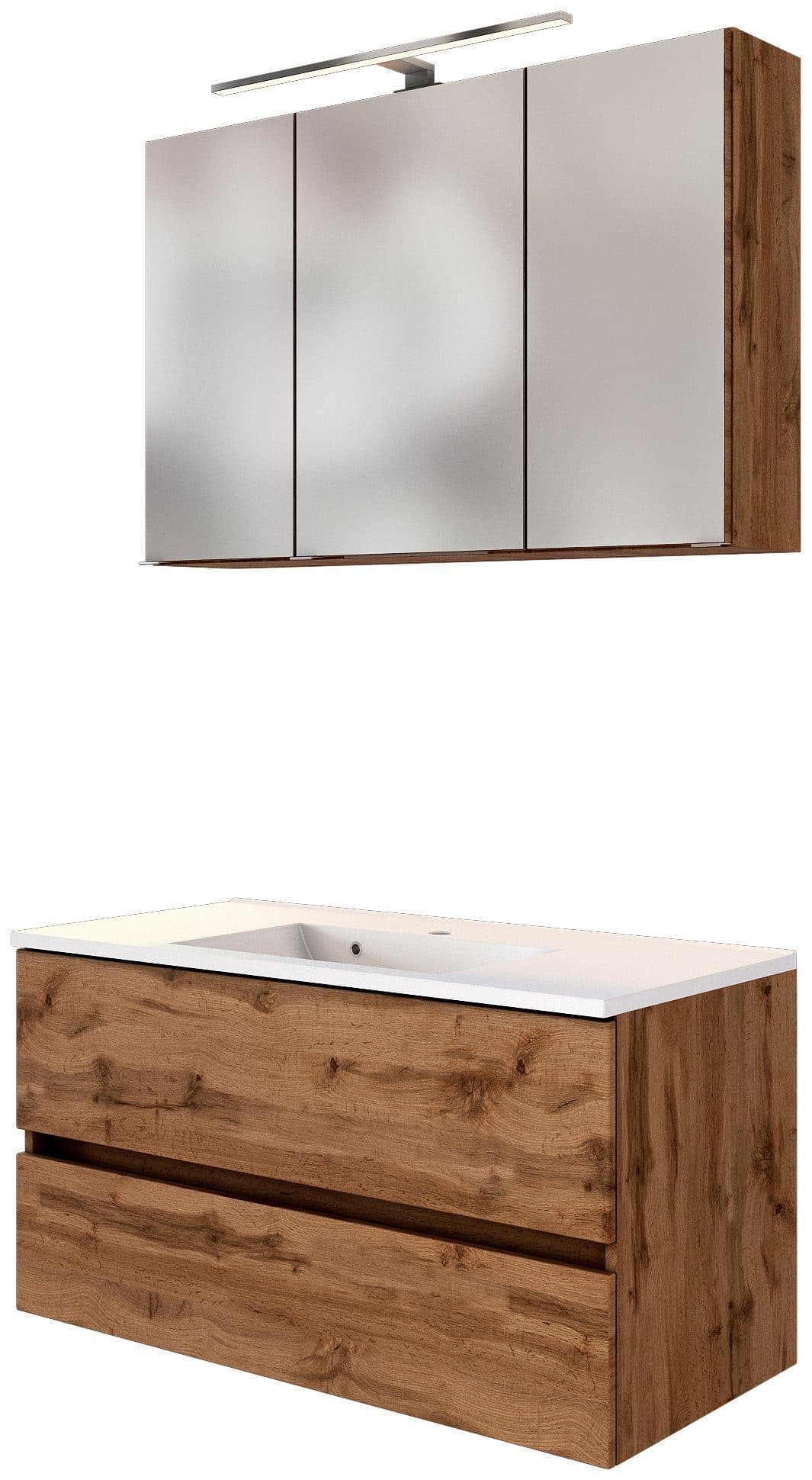 welltime Badmöbel-Set Baabe | Braun