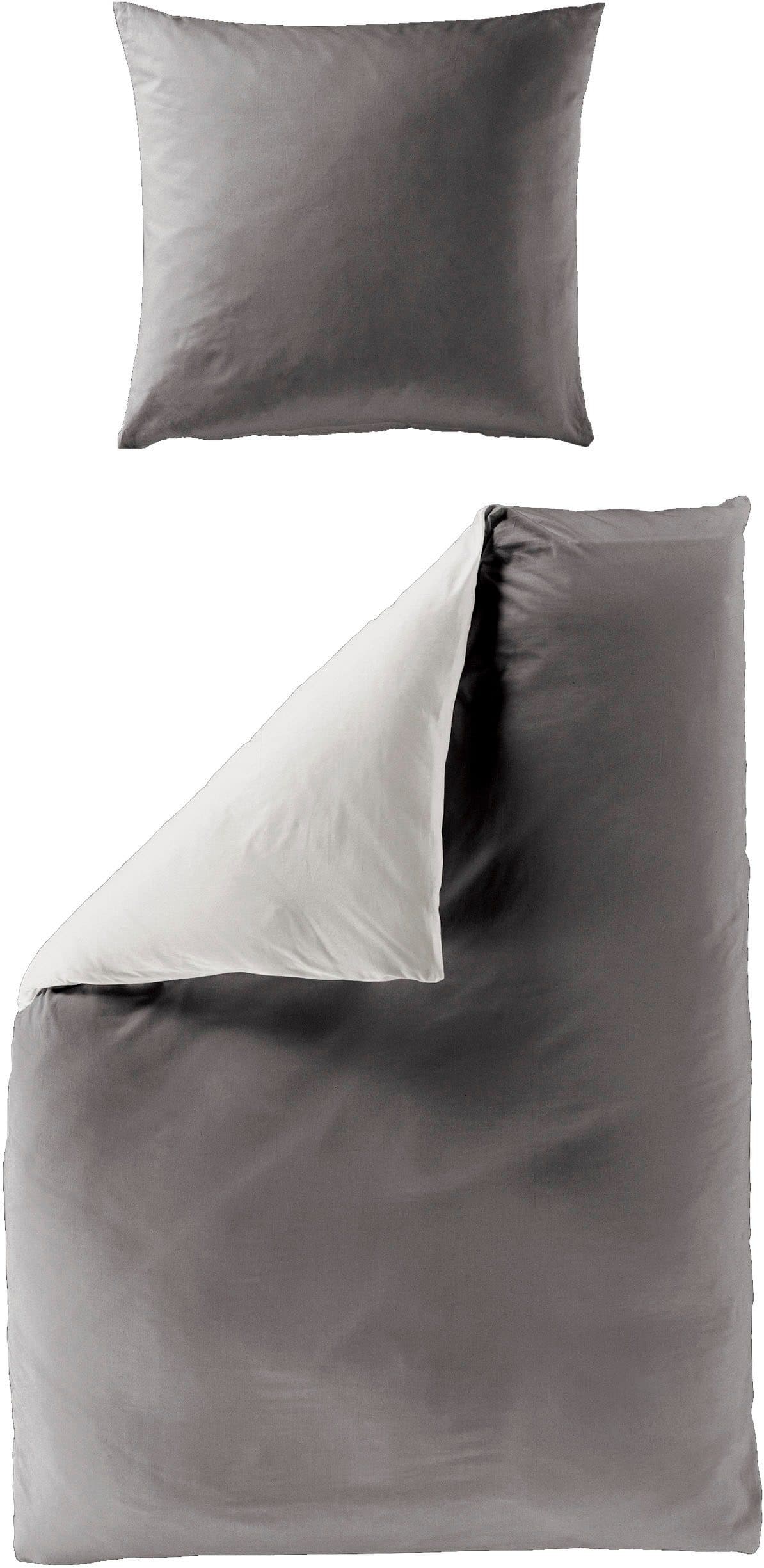 BIERBAUM Wendebettwäsche Modern Uni | Grau
