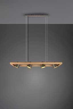 TRIO Leuchten Pendelleuchte Bell | Holztöne