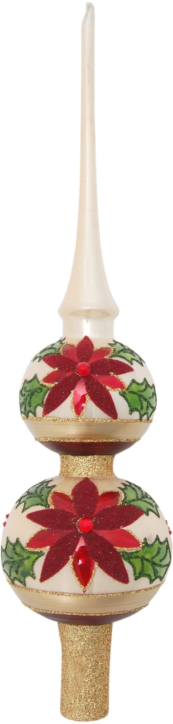 Krebs Glas Lauscha Christbaumspitze KGL03387 | Mehrfarbig