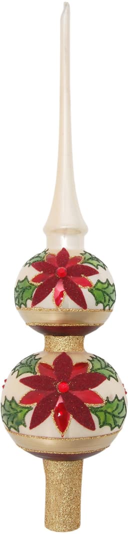 Krebs Glas Lauscha Christbaumspitze KGL03387 | Mehrfarbig