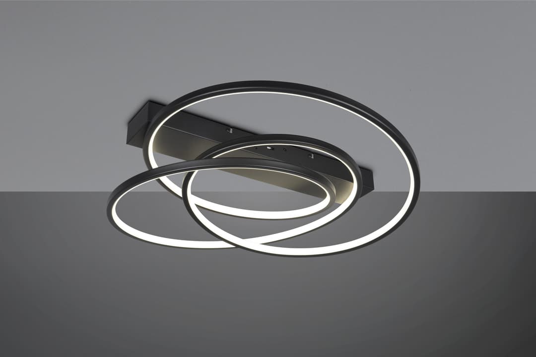 TRIO Leuchten LED Deckenleuchte DARVIN | Schwarz